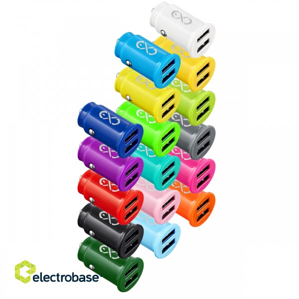 Mobile Phones and Accessories // Chargers and Holders 77 // EXC Mobile ładowarka samochodowa CUTE, 2xUSB, 12W, kolor mix