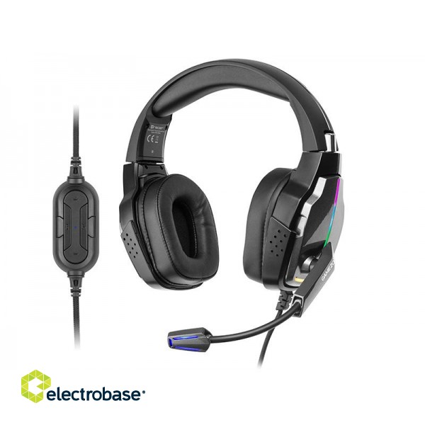 Audio Austiņas / Vadu / Bezvadu // Austiņas ar mikrofonu // Słuchawki TRACER GAMEZONE Hydra PRO RGB 7.1 image 1