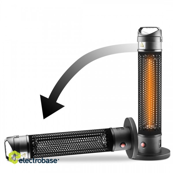 Climate devices // Heaters // Promiennik stojący 1000W, IP44, element grzejny carbon fiber lamp image 3