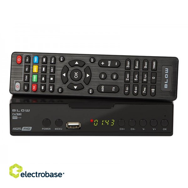 TV and Home Cinema // Media, DVD Players, Receivers // 77-048# Dekoder tuner dvb-t2 blow 4625fhd h.265 v2