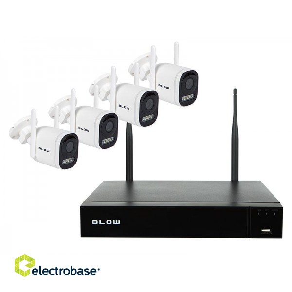 Videovalve // CCTV komplektid // 78-844# Zestaw monitoringu wifi blow 4x5mp z dyskiem 1tb  bl-w5bp4/wifi/1tb image 1