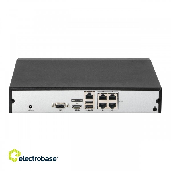 Videovalvonta // Valvontakamerapaketti // HIKVISION IPKIT-T4-4CH zestaw monitoringu z 4 kopułkowymi kamerami IP HIKVISION IP-CAM-T240H  oraz 4-kanałowym rejestratorem HIKVISION NVR-4CH, rozdzielczość 4Mpx, zasilanie PoE, doświetlenie IR, cyfrowa redukcja  image 5