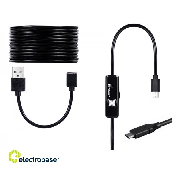 Video surveillance // Inspection camera - Endoscope // Kamera endoskopowa Tracer HardWire 5M 7MM LED USB (USB-C) image 3