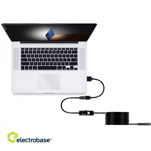 Video surveillance // Inspection camera - Endoscope // Kamera endoskopowa Tracer HardWire 5M 7MM LED USB (USB-C) image 4