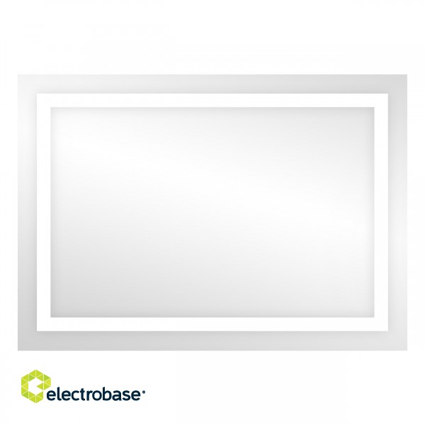 Interjera Gaismekļi | Dizaina Gaismas // Sienas un spoguļu gaismekļi // Lustro prostokątne LED 70x50 cm (pion/poziom, z marginesem, 4000K) image 1