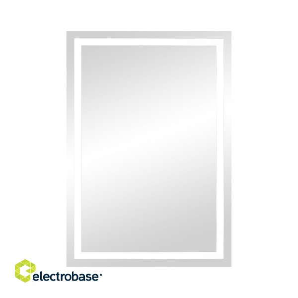 Interjera Gaismekļi | Dizaina Gaismas // Sienas un spoguļu gaismekļi // Lustro prostokątne LED 70x50 cm (pion/poziom, z marginesem, 4000K) image 2