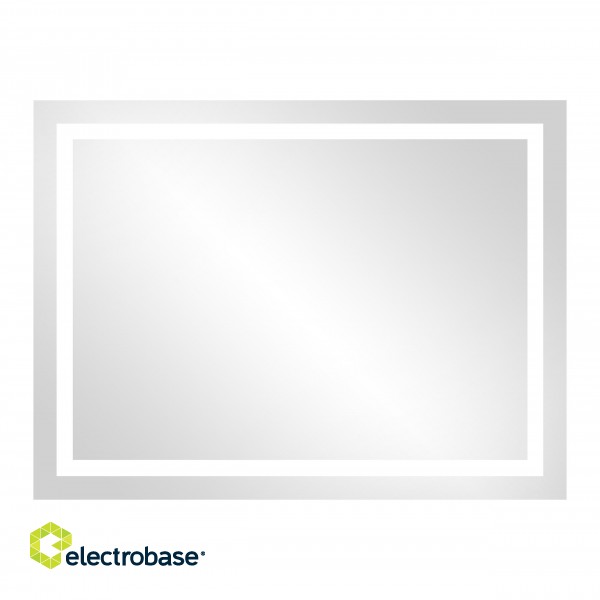Interjera Gaismekļi | Dizaina Gaismas // Sienas un spoguļu gaismekļi // Lustro prostokątne LED 80x60 cm (pion/poziom, z marginesem, 4000K) image 1
