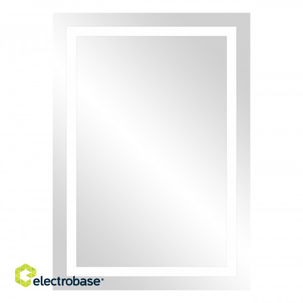 Interjero Šviestuvai | Dizaino Šviesos // Wall and Mirror luminaires // Lustro prostokątne pionowe LED 50x70 cm (z wbudowanym włącznikiem, z marginesem, 4000K) paveikslėlis 1