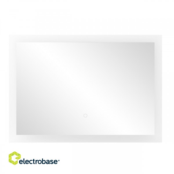 Interjero Šviestuvai | Dizaino Šviesos // Wall and Mirror luminaires // Lustro prostokątne poziome LED 70x50 cm (z wbudowanym włącznikiem, bez marginesu, 4000K) paveikslėlis 1