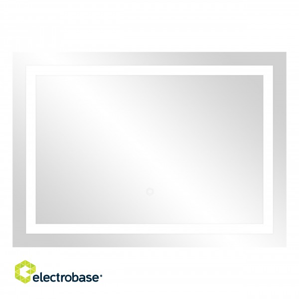 Interjööri Valgustid | Disainvalgustus // Wall and Mirror luminaires // Lustro prostokątne poziome LED 70x50 cm (z wbudowanym włącznikiem, z marginesem, 4000K) image 1