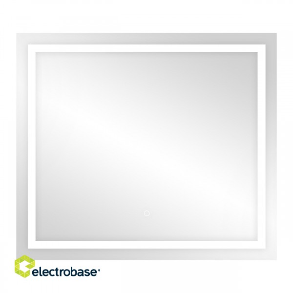 Interjööri Valgustid | Disainvalgustus // Wall and Mirror luminaires // Lustro prostokątne poziome LED 80x70 cm (z wbudowanym włącznikiem, z marginesem, 4000K) image 1