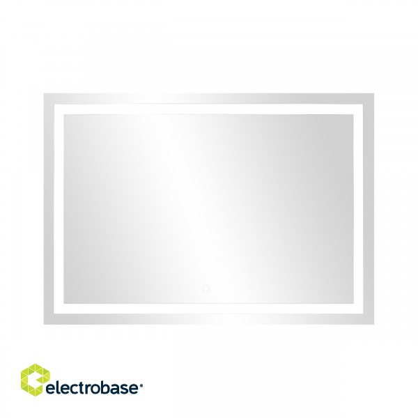 Interjööri Valgustid | Disainvalgustus // Wall and Mirror luminaires // Lustro prostokątne poziome LED 80x70 cm (z wbudowanym włącznikiem, z marginesem, 4000K) image 2