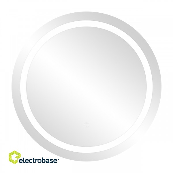 Interjera Gaismekļi | Dizaina Gaismas // Sienas un spoguļu gaismekļi // Okrągłe lustro LED fi 60 cm (z wbudowanym włącznikiem, z marginesem, 4000K) image 1