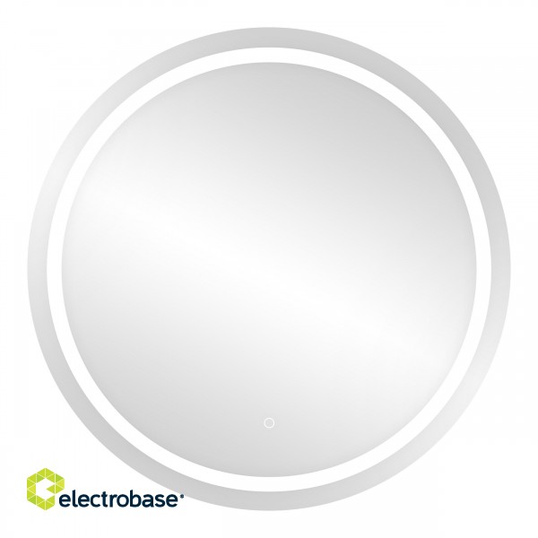 Interjera Gaismekļi | Dizaina Gaismas // Sienas un spoguļu gaismekļi // Okrągłe lustro LED fi 80 cm (z wbudowanym włącznikiem, z marginesem, 4000K) image 1