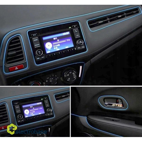 Auto un Moto preces, Auto Audio, Navigācija, CB Radio // Auto preces // AG679A Listwa ozdobna tuning 5m blue image 4