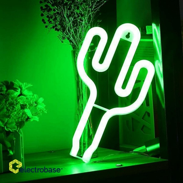 Светодиодное oсвещение // New Arrival // ZD79 Lampka led neon kaktus фото 6