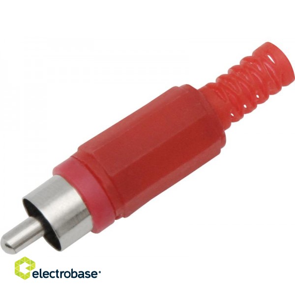 Liittimet // Different Audio, Video, Data connection plug and sockets // 1022# Wtyk rca cinch  czerwony