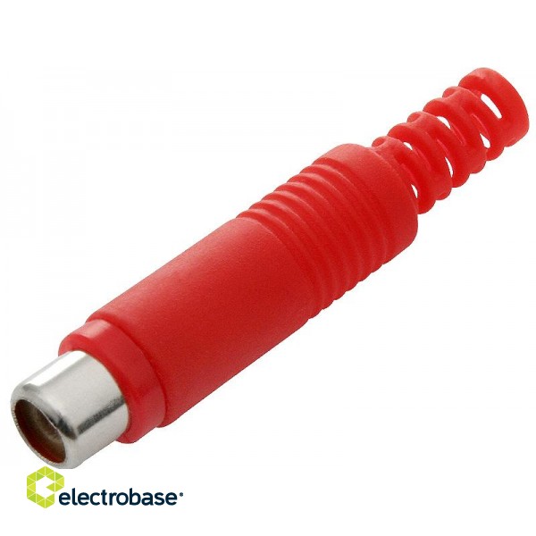 Ühendused // Different Audio, Video, Data connection plug and sockets // 2027#                Gniazdo rca na kabel czerwone hq plastikplastik