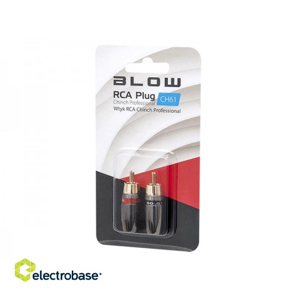 Connectors // Different Audio, Video, Data connection plug and sockets // 93-556# Wtyk rca cinch ch61 professional śr.6mm