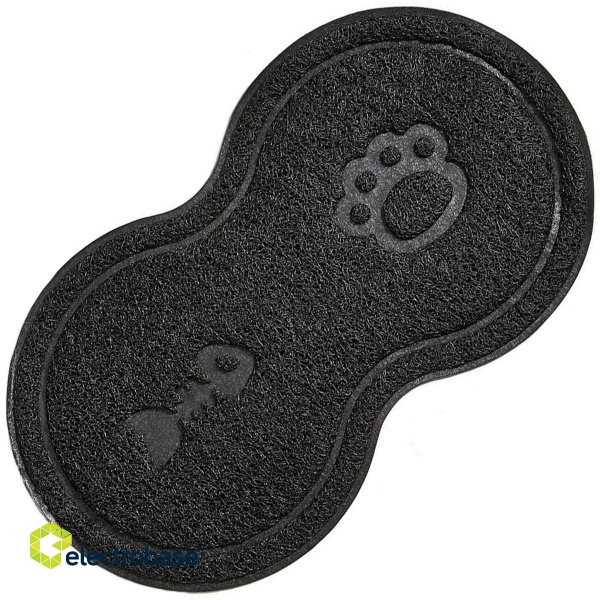 Home and Garden Products // Goods for pets // DA152 Mata pod miskę dla psa kota czarna image 2