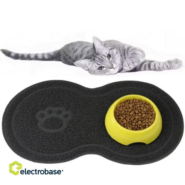 Home and Garden Products // Goods for pets // DA152 Mata pod miskę dla psa kota czarna image 3