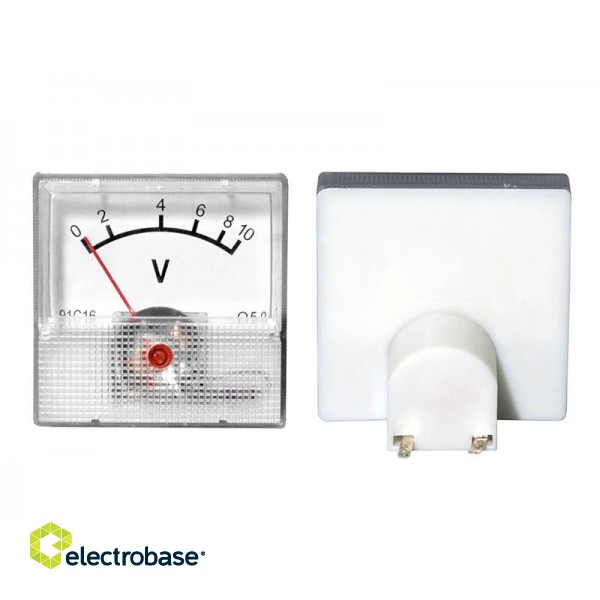 LAN datortīkli // Testeri un mēriekārtas // 51-610#              Miernik analogowy voltomierz kwadrat mini 10v