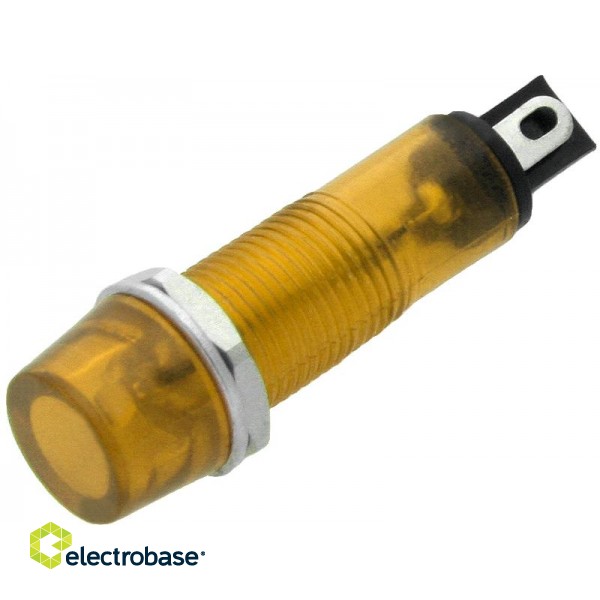 Elektromateriāli // Izpārdošana // 0654# Kontrolka neonowa 9mm (żółta)  230v