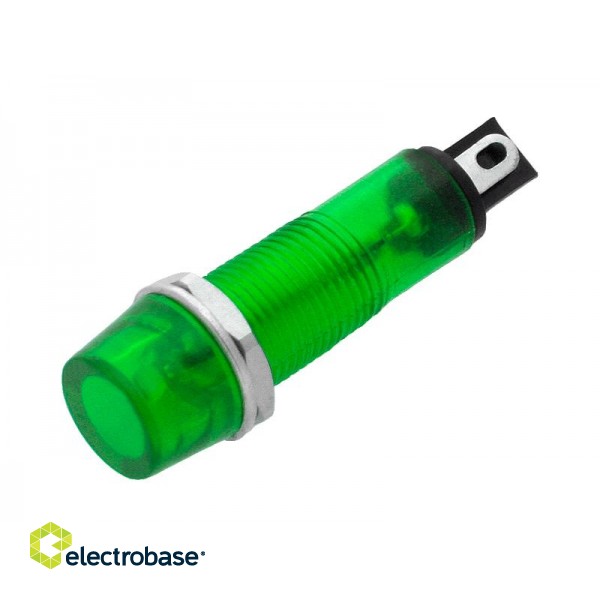 Elektromateriāli // Izpārdošana // 0655# Kontrolka neonowa 6mm (zielona) 230v