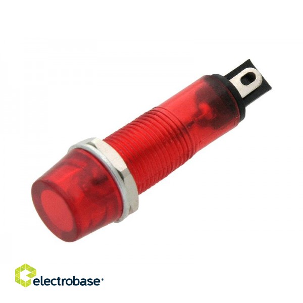 Elektromateriāli // Izpārdošana // 2519# Kontrolka neonowa 6mm (czerwona) 230v
