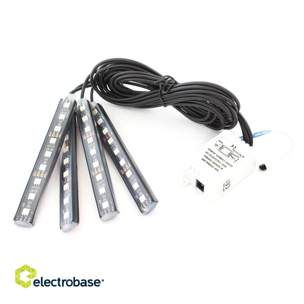 LED-valaistus // Light bulbs for CARS // ZD65A Oświetlenie wnętrza auta rgb4x9led image 3