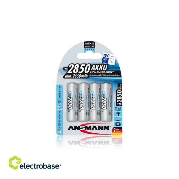 Rechargeable Battery R6 (AA) 1.2V 2850mAh Ni-Mh ANSMANN