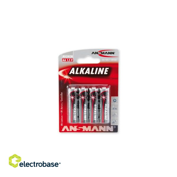 Alkaline batteries LR6 (AA) 1.5V 2800mAh ANSMANN (4vnt blister)