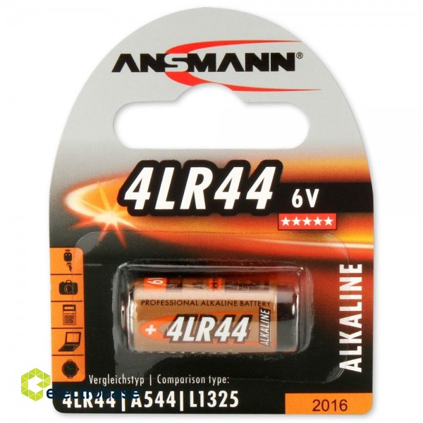 Alkaline battery 4LR44 (476A) 6V 155mAh ANSMANN