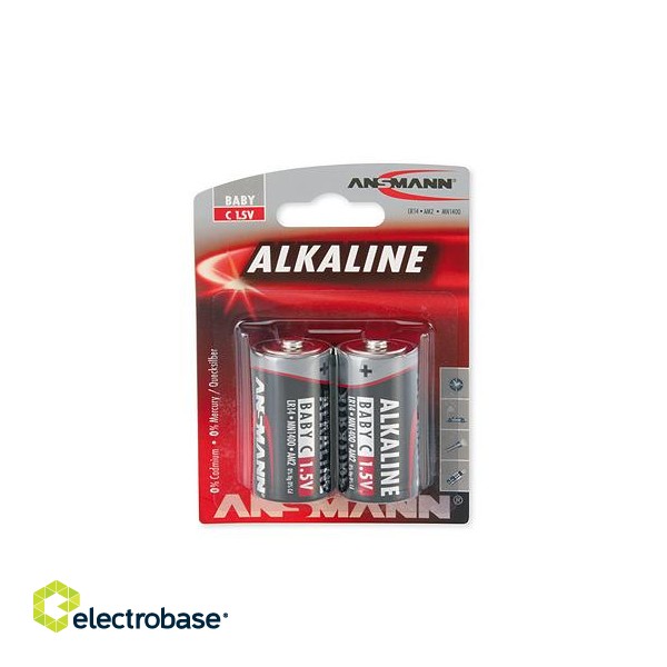 Alkaline battery LR14 (C) 1.5V 7000mAh ANSMANN (2vnt blister)