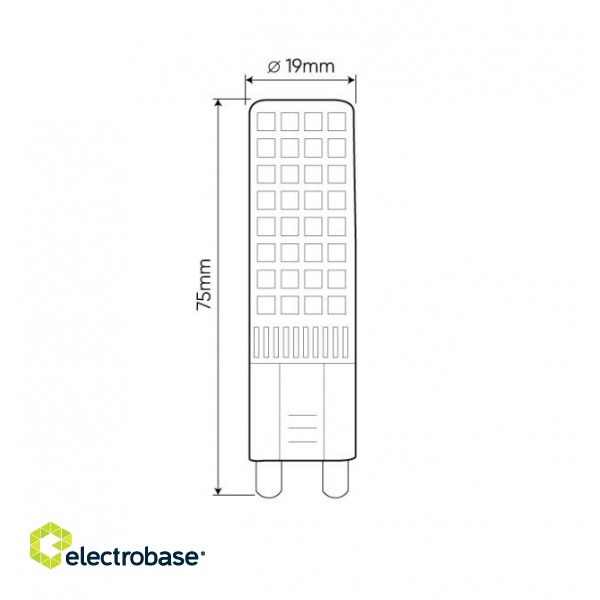 LED bulb G9 230V 12W, 1160lm, neutral white, LED line paveikslėlis 2