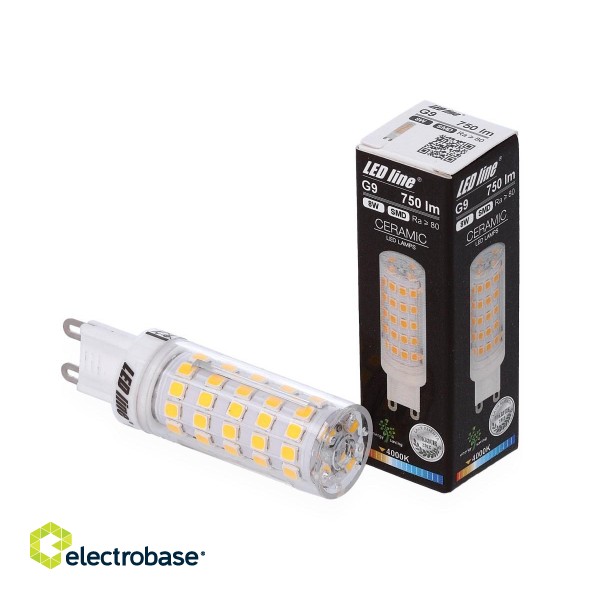 LED bulb G9 230V, 8W, 750lm, neutral white, LED line