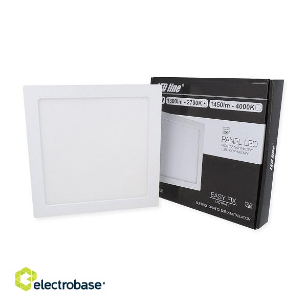 LED panel universal, EasyFix, 230Vac 18W, warm white, square, LED line