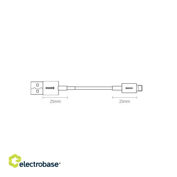 Cable USB A plug - IP Lightning plug 1.0m white Superior series BASEUS image 6