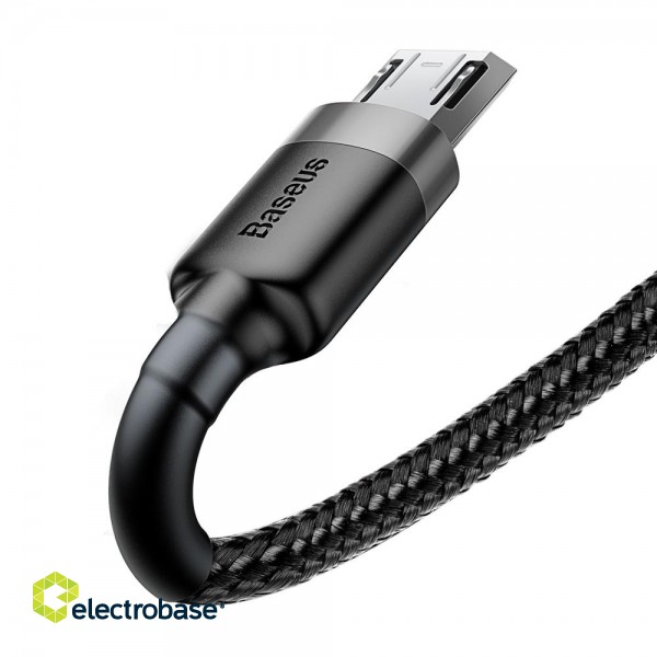 Cable USB A plug - micro USB plug 3.0m QC3.0 Cafule grey+black BASEUS image 2