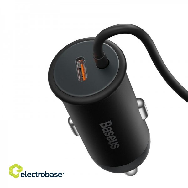 Car Charger 12-24V 25W USB-C with Magnetic Wireless Charging 15W Mount, Black image 3