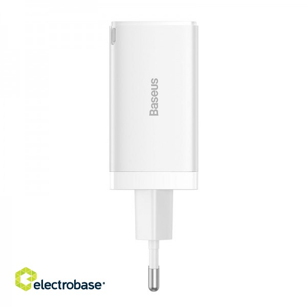 Wall Charger GaN5 Pro 65W USB + 2xUSB-C QC3.0 PD3.0 with USB-C 1m Cable, White image 2