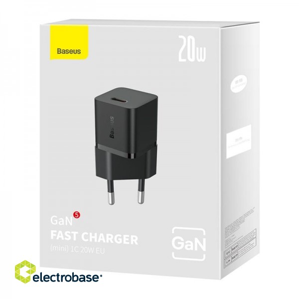 Wall Fast Charger GaN5 mini 20W USB-C QC3.0 PD3.0, Black image 6
