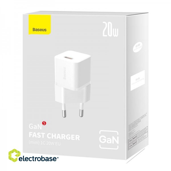 Wall Fast Charger GaN5 mini 20W USB-C QC3.0 PD3.0, White image 6