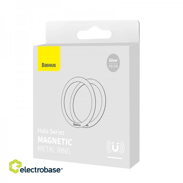 Magnetic Ring for Smartphones, Silver (2 pcs) paveikslėlis 3