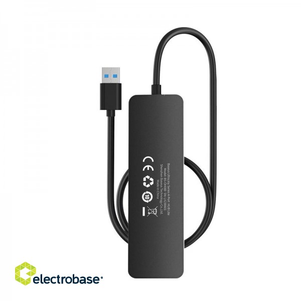 Hub USB-A to USB 3.0 4-Ports 50cm, Black paveikslėlis 2