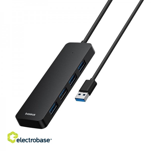 Hub USB-A to USB 3.0 4-Ports 50cm, Black paveikslėlis 3
