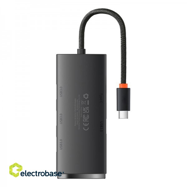 Hub USB-C 4xUSB 3.0 Ports 25cm, Black image 2