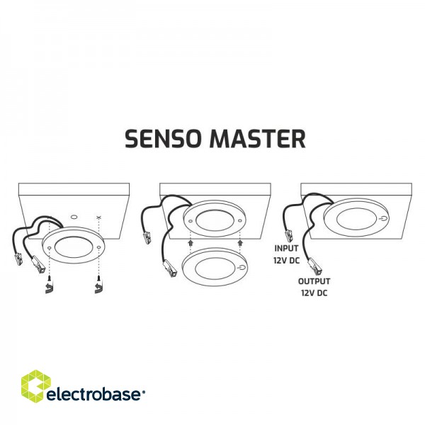SENSO MASTER surface LED luminaire with touch switch 2,5W, 3000K paveikslėlis 6