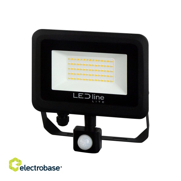 LED line LITE Floodlight PHOTON 50W 4000K 5000lm with motion sensor, IP65 image 1