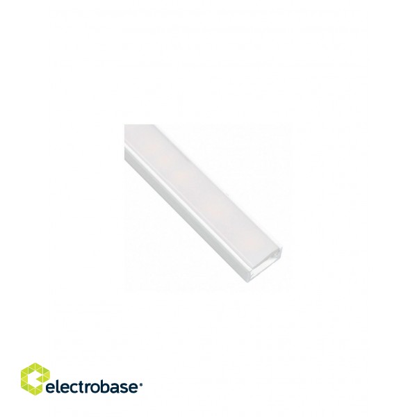 Aluminum profile with white cover for LED strip, white, surface LINE MINI 2m image 1